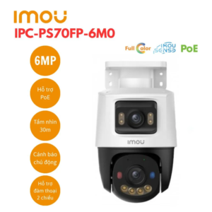 Camera PoE PT 2 ống kính 6MP IMOU IPC-PS70FP-6M0