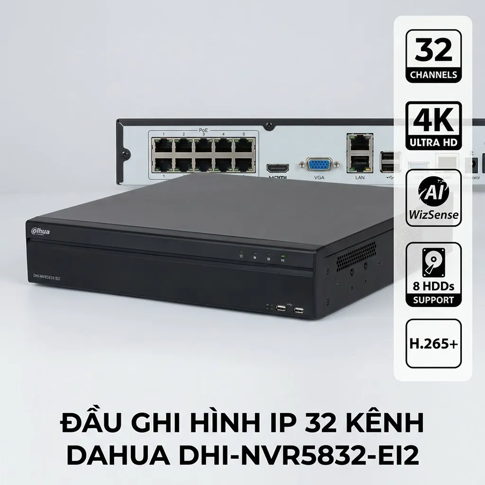 Đầu ghi IP 32 kênh DAHUA DHI-NVR5832-EI2 - Ảnh 2